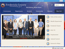 Tablet Screenshot of frederickcountymd.gov